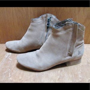 Sam Edelman Taupe/Putty Kid Suede Booties - Size 7